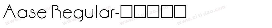 Aase Regular字体转换